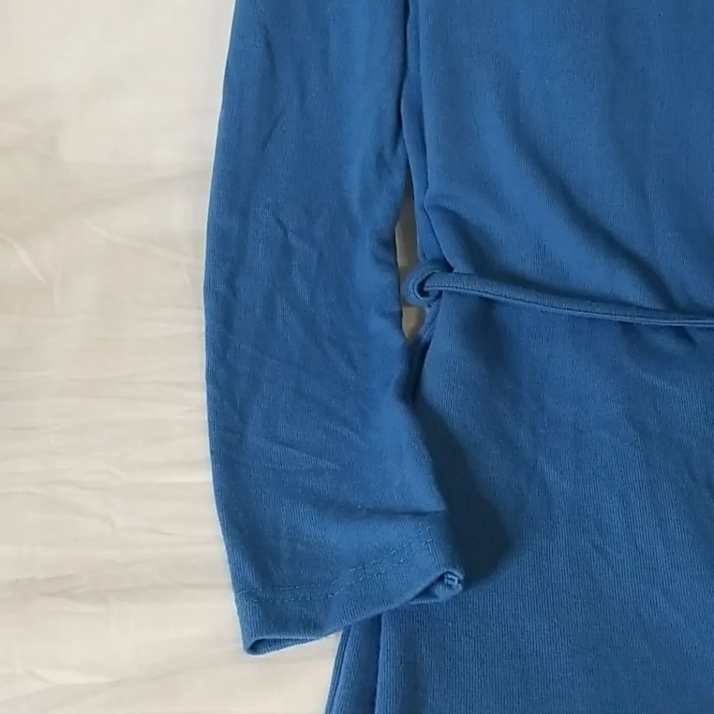 Cornflower‎ Blue Double Pocket Bathrobe